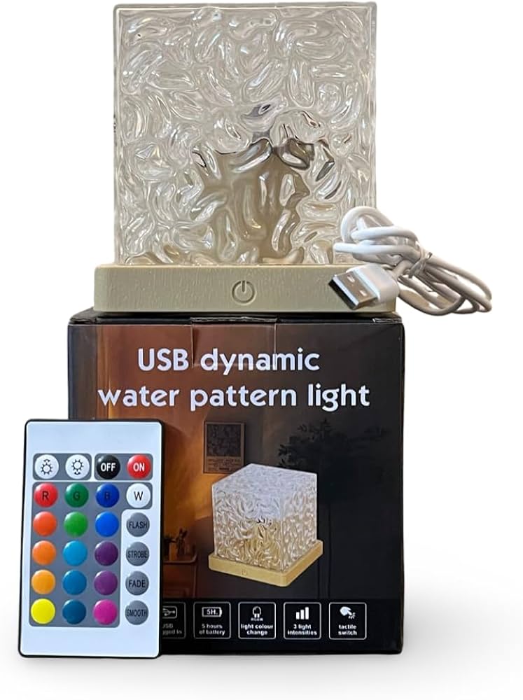 Ocean Wave Lamp – USB Night Light with Multicolor LED & Remote