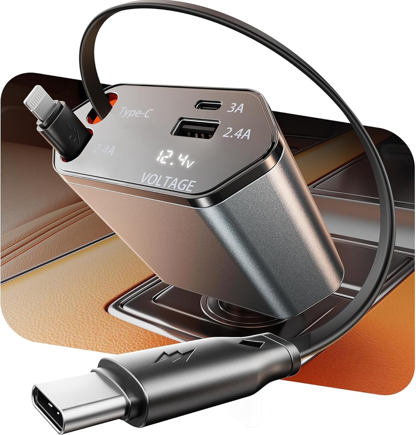 120 Volt Car Retractable Charger