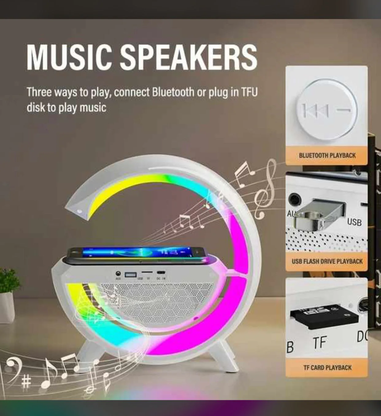 Google Speaker & Wireless Charges Two In One